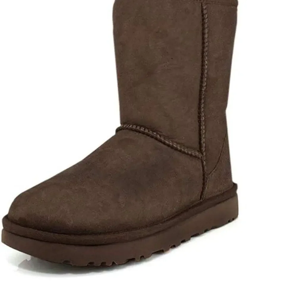 UGG Classic Short II Boots Womens Size‎ 5 Chocolate Brown Pull On Mid-Calf